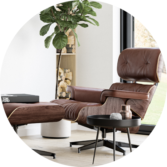 Pejseindfatning med træ niche